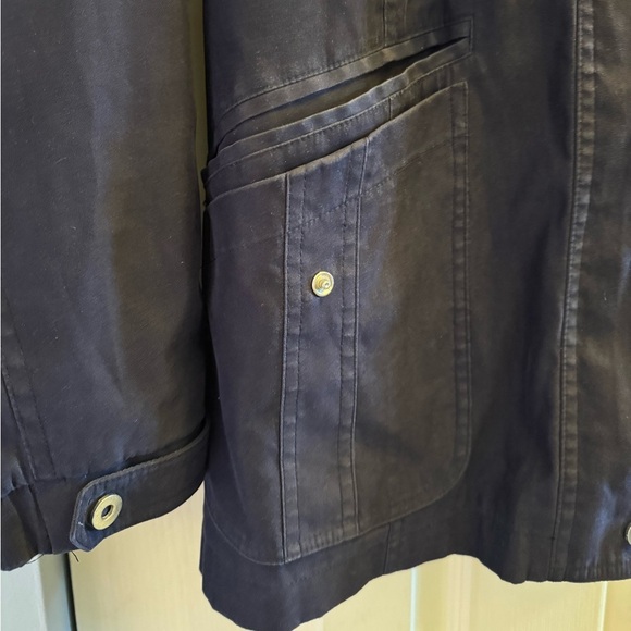 Gallery Blue Teal Full Zip Hidden Pockets Hooded Jacket• Small - Picture 4 of 9